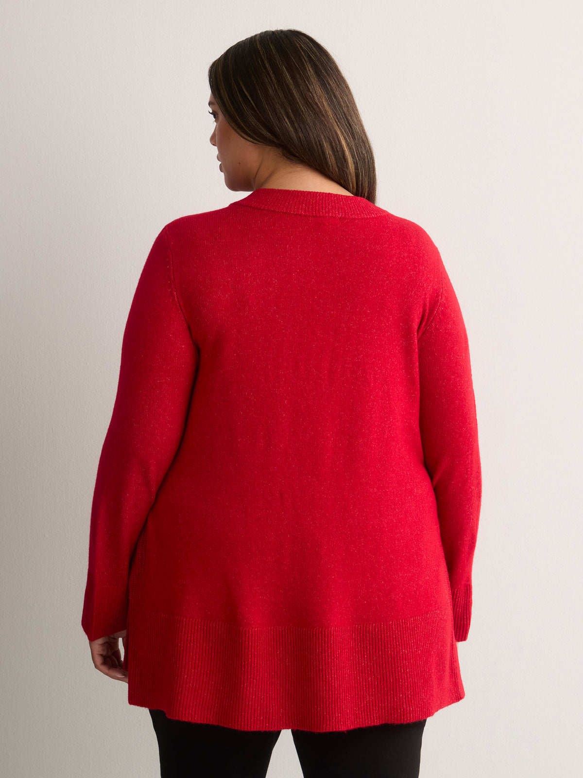 Crew-Neck Tunic Sweater