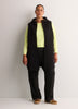 Long Quilted Knit Sleeveless Hooded Vest - Active Zone