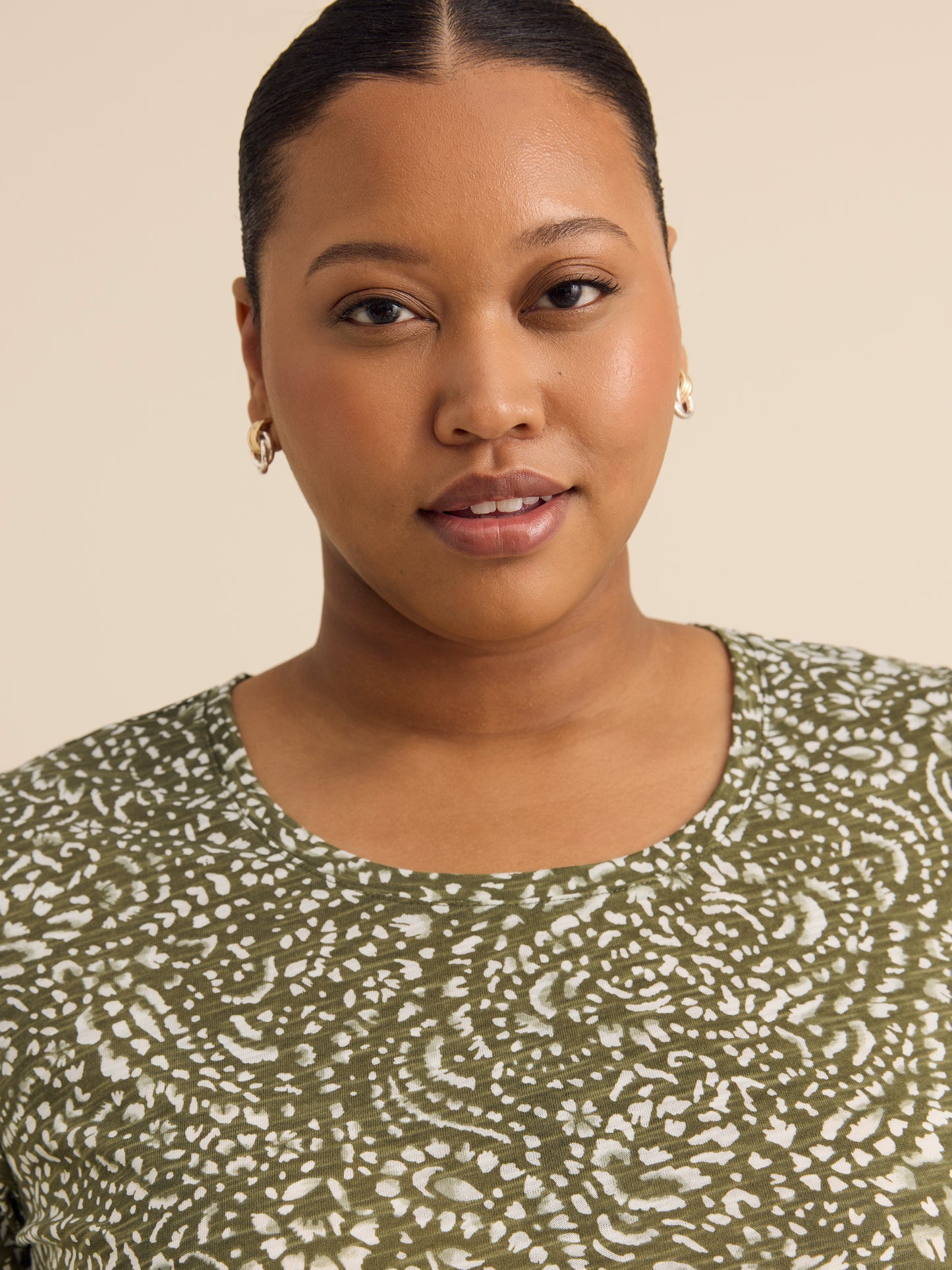 Curvy-Fit Short-Sleeve Crew-Neck Tee