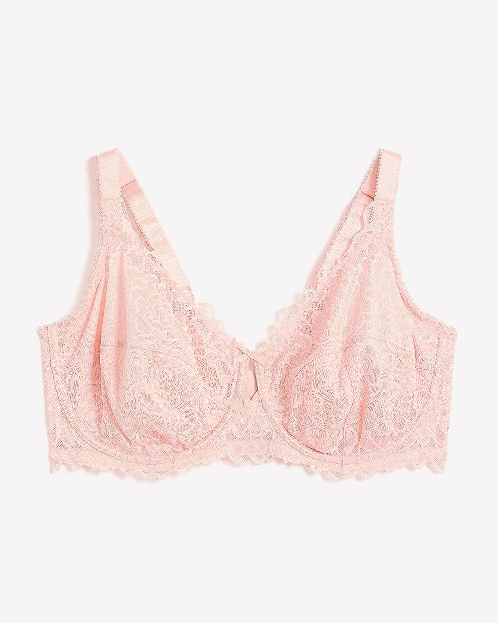 Pink Lace Underwire Bra - Déesse Collection