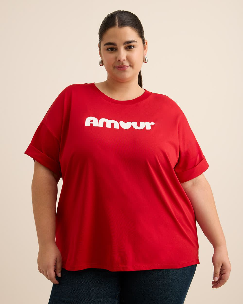 T-shirt col rond, coupe carrée - Essentiels PENN.