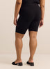 Bike Short with Eyelet Palm Tree Embroidery