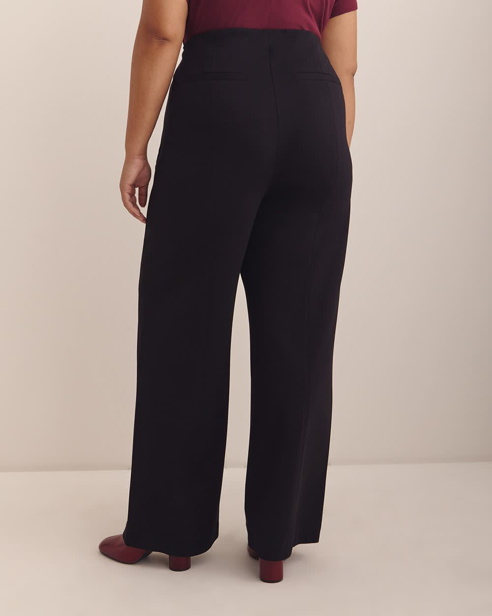 Responsible, Petite, Essential Ponte de Roma Wide-Leg Pant