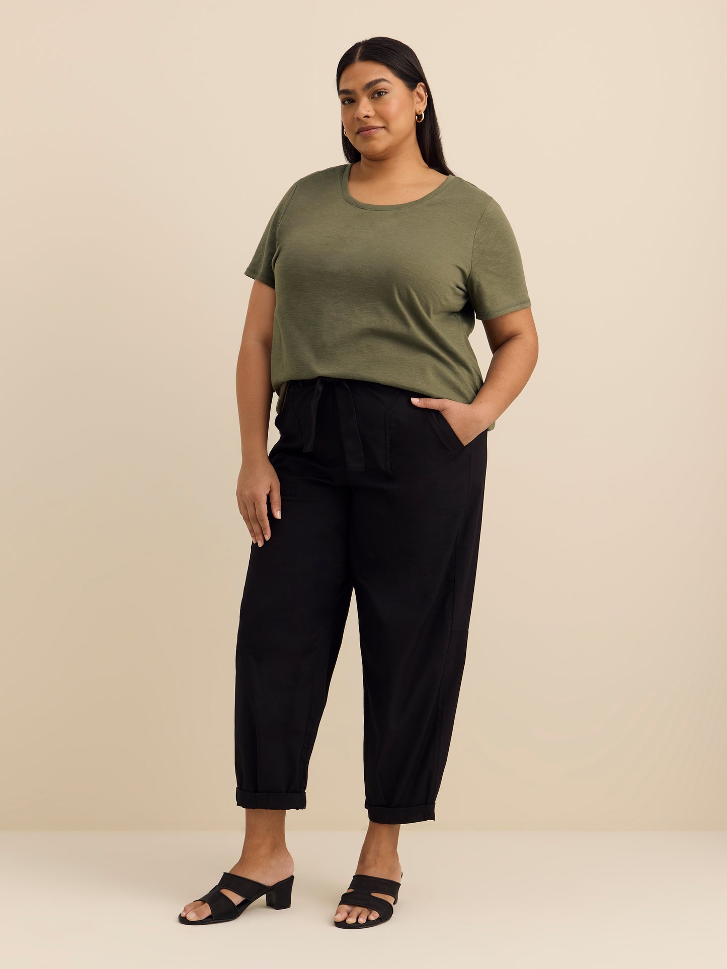 Curvy-Fit Short-Sleeve Crew-Neck Tee