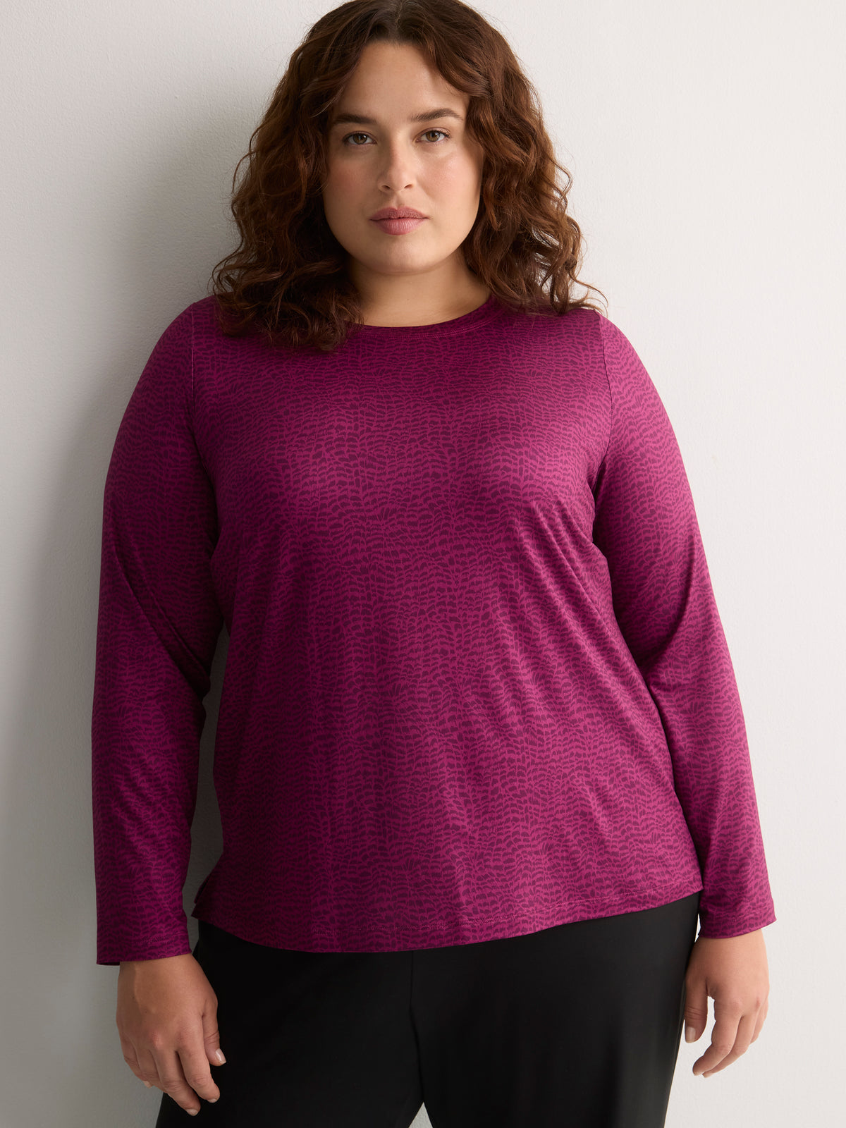 Responsible, Croco-Print Long-Sleeve T-Shirt with Back Insert - Active Zone