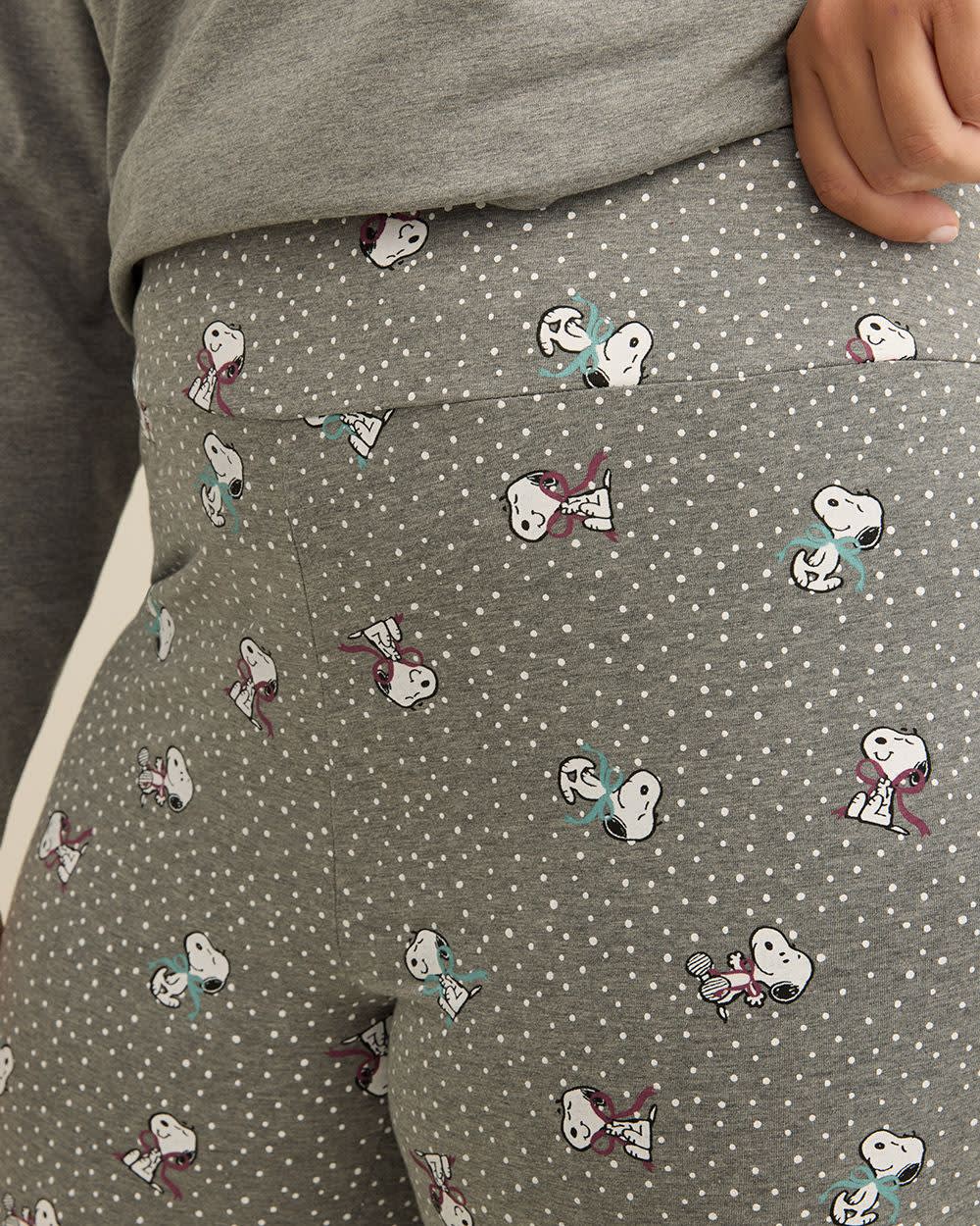 Pantalon de pyjama tricoté pour dames – Mélange de coton, imprimé