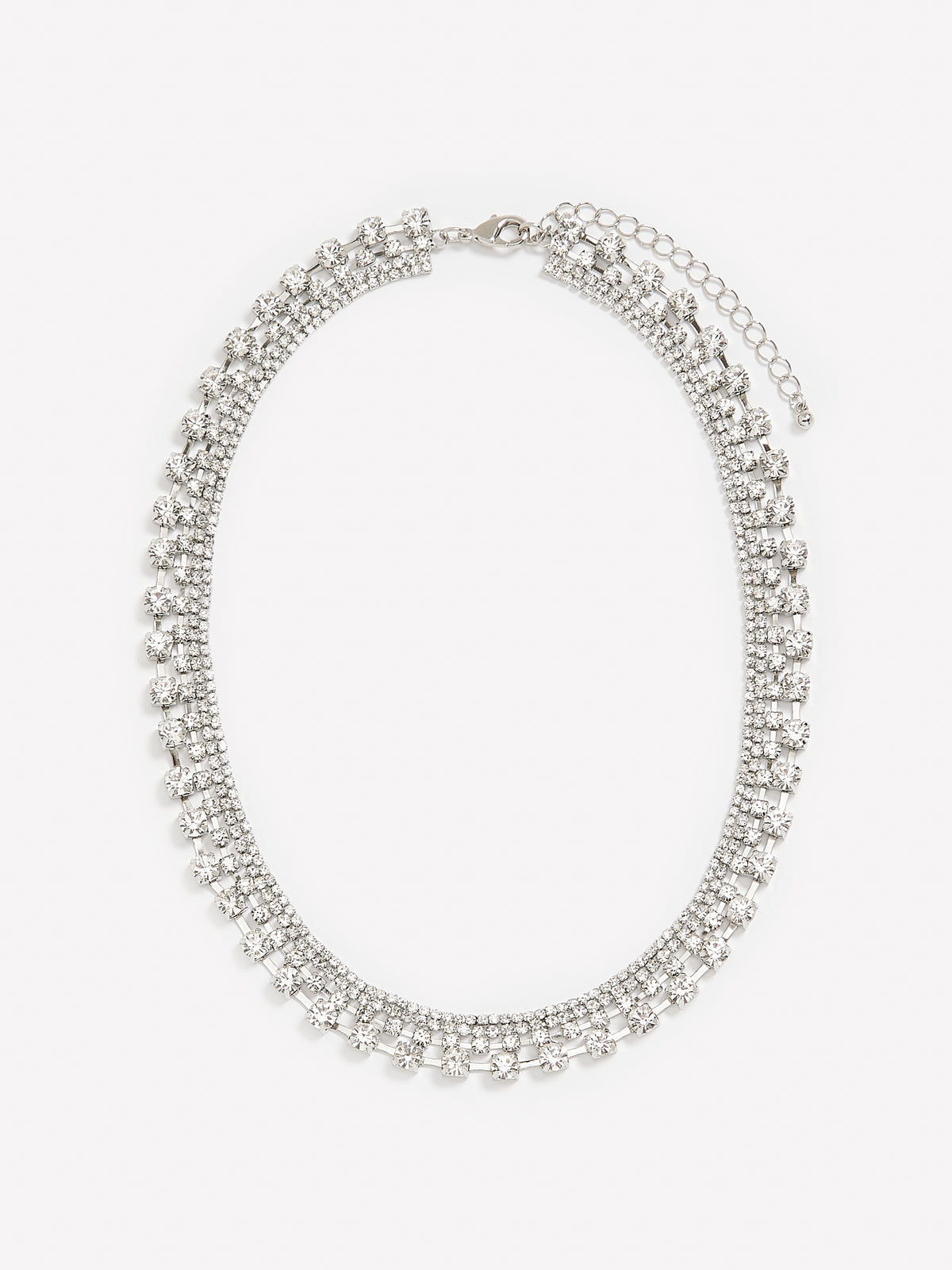 Glass Rhinestone Choker Necklace