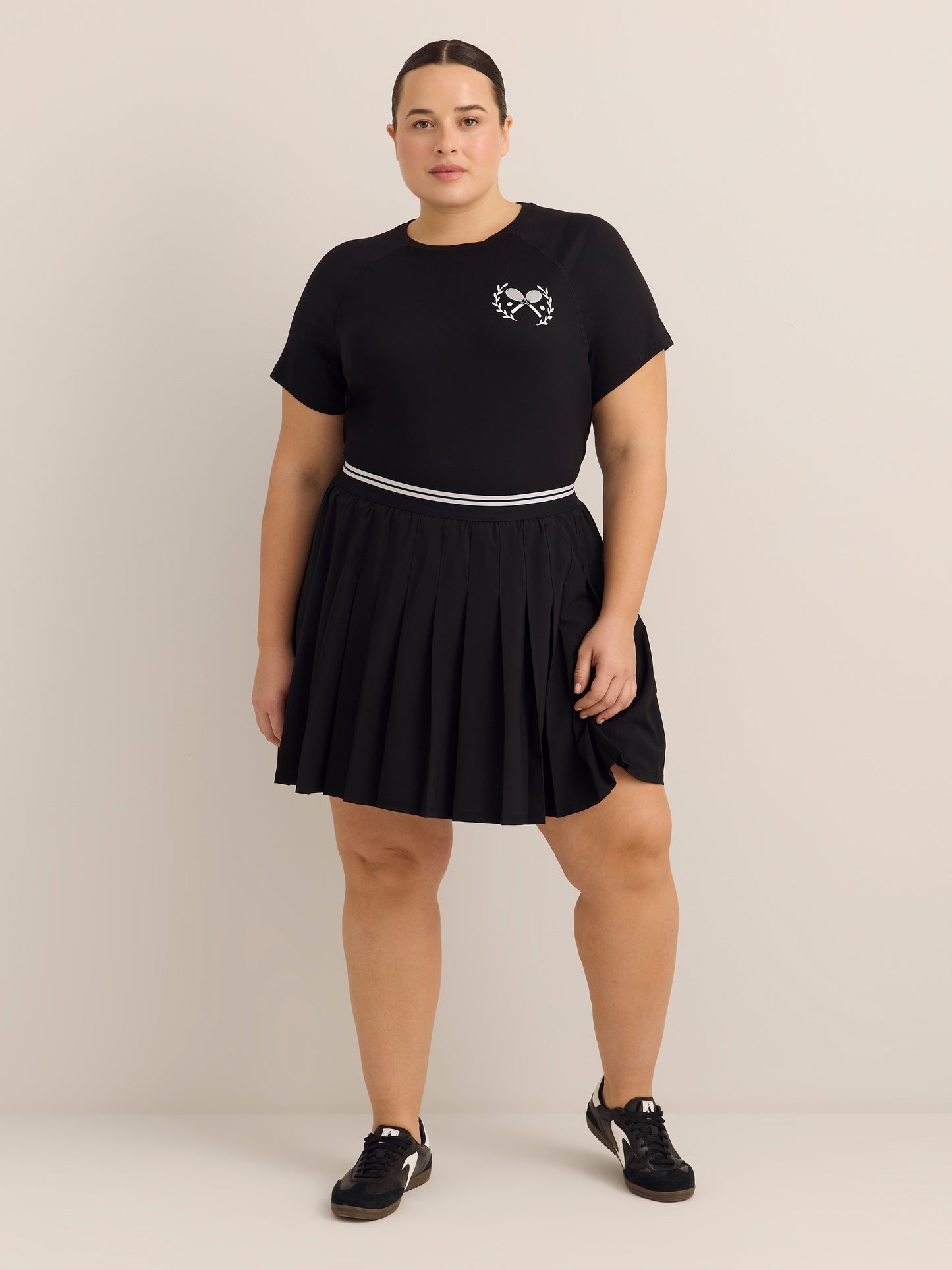 Responsible, Tennis-Print Short-Sleeve Crew Neck T-Shirt - Active Zone