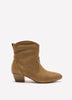 Extra Wide Width, Taupe Block-Heel Western Booties