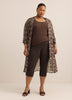 Responsible, Brown Capri Legging with Beaded Keyhole at Hem