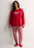 Red Plaid Tunic and Legging Pyjama Set - tiVOGLIO