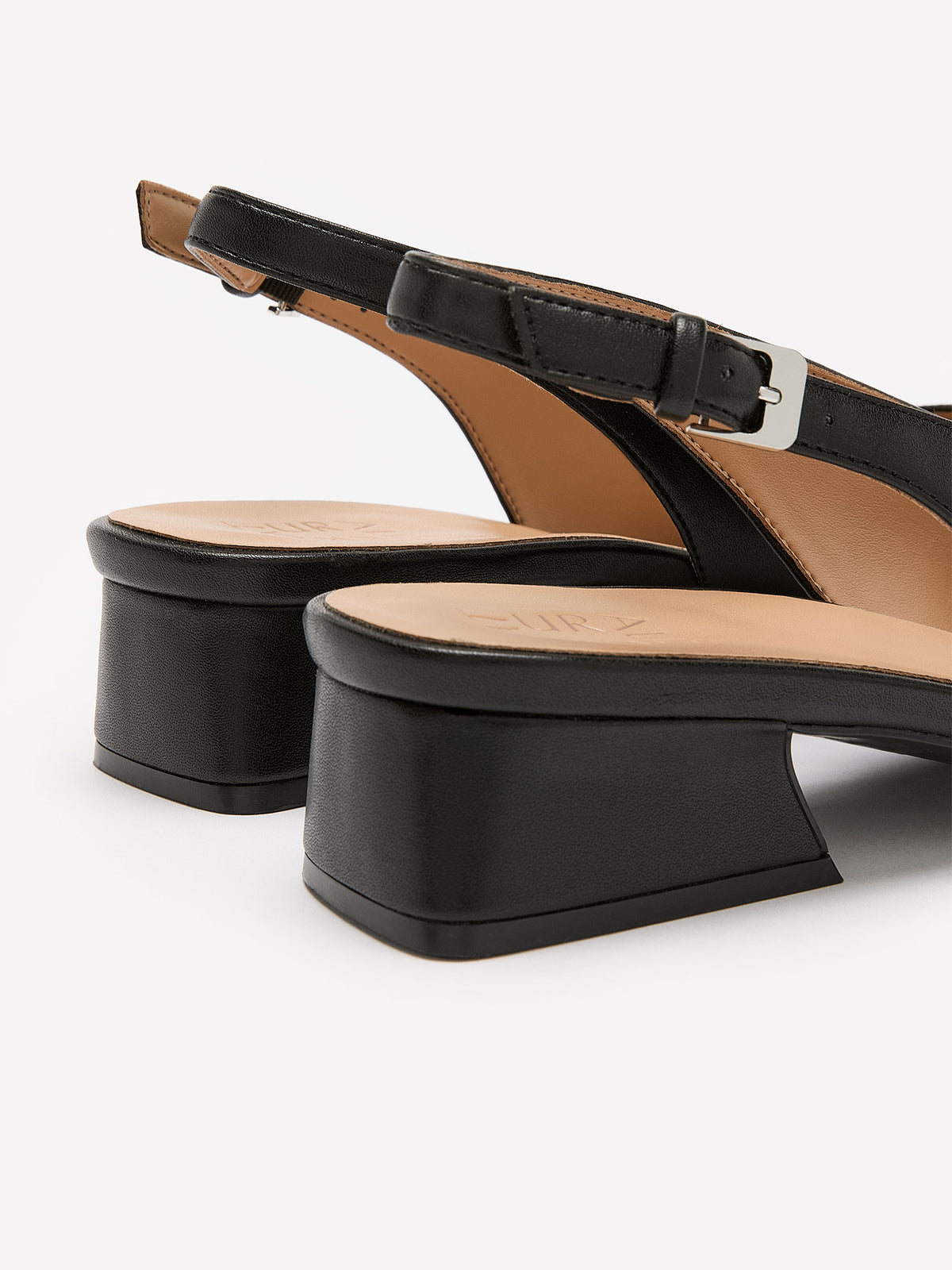 Wide Width, Ginger Faux-Leather Slingback Low-Heel Shoe - Naturalizer