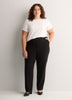 Petite, Black Curvy Straight-Leg Savvy II Pant