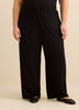 Black Rib Mid-Flared Pyjama Pant - ti Voglio