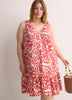 Sleeveless V-Neck Pull-On Swing Dress