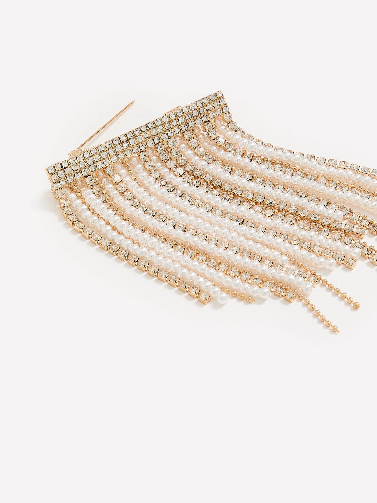Multi-Layer Dangling Pearl Brooch