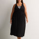 Lightweight Plunging V-Neck Midi Cover-Up Dress