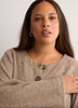 Straight Wide-Sleeve Ribbed Knit Cover-Up