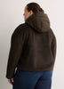 Unlined Coat with Puffer Hood