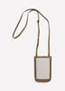 Canvas and Faux Leather Cellphone Bag