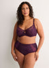 Purple Lace Unlined T-Cup Underwire Bra - Déesse