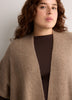 Ribbed Stitch Knit Cardigan Cape