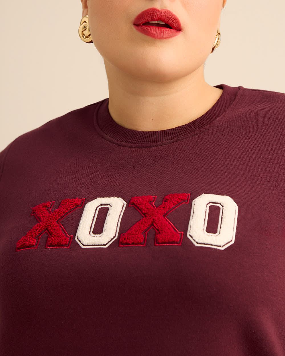 Pull en tricot molletonné à col rond