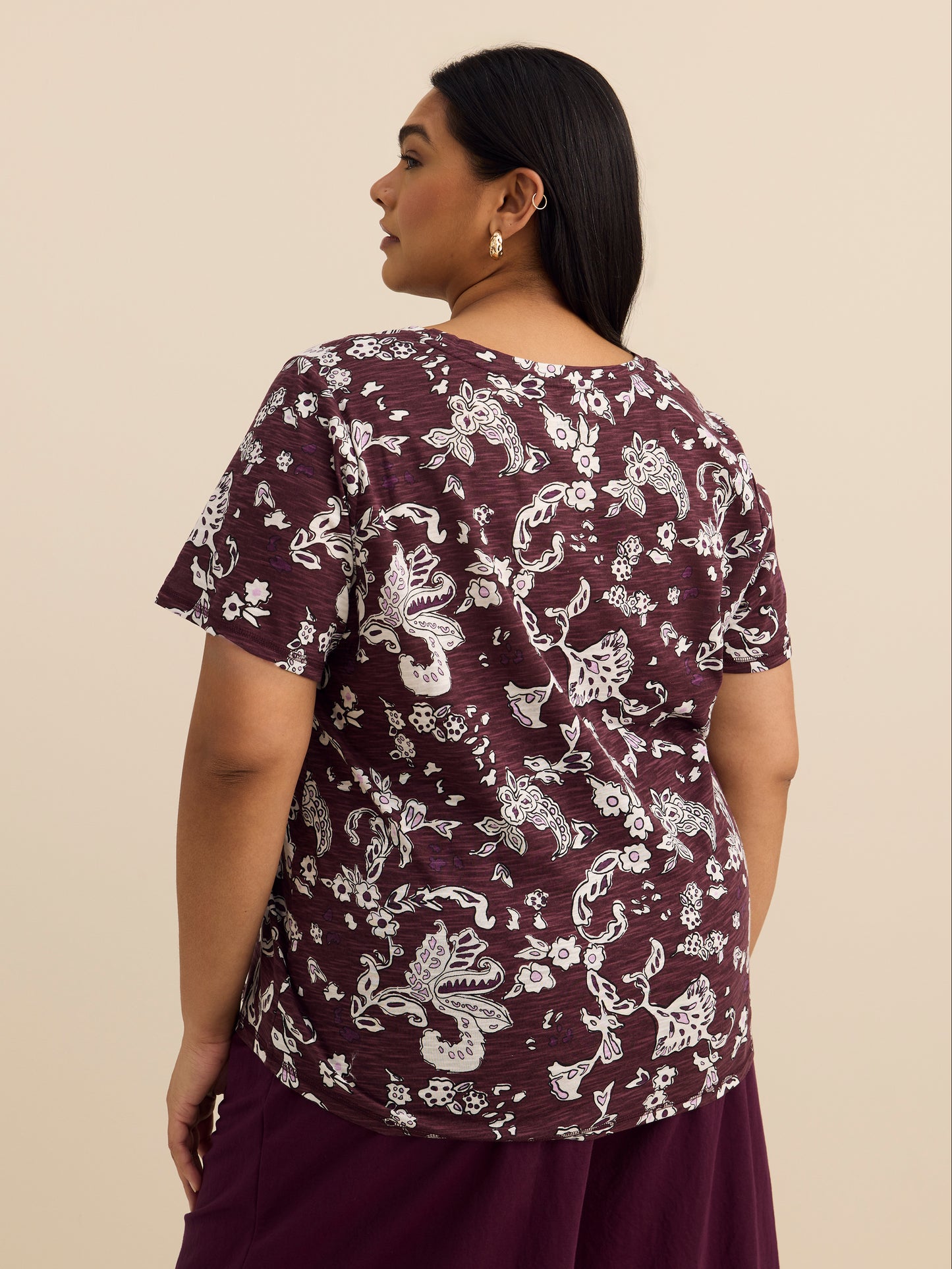 Curvy-Fit Short-Sleeve Crew-Neck Tee