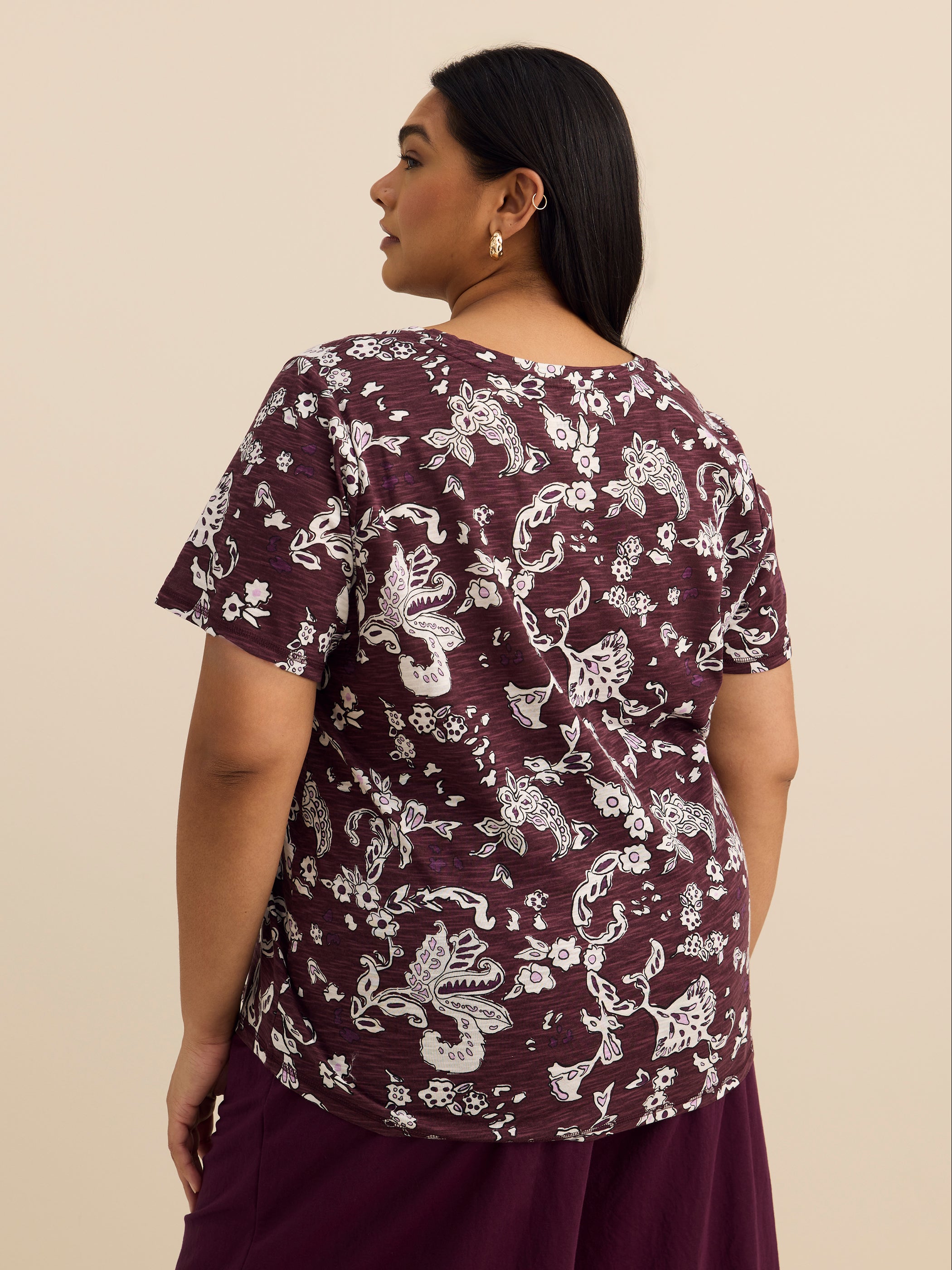 Curvy-Fit Short-Sleeve Crew-Neck Tee