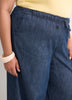 High-Rise Palazzo-Leg Pull-On Denim Pant - d/C JEANS