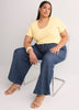 High-Rise Palazzo-Leg Pull-On Denim Pant - d/C JEANS