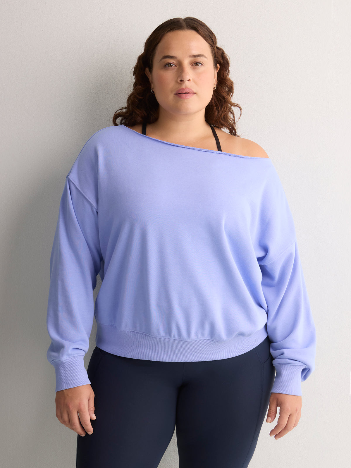 Off-Shoulder Year Round French Terry Tunic - Fabletics