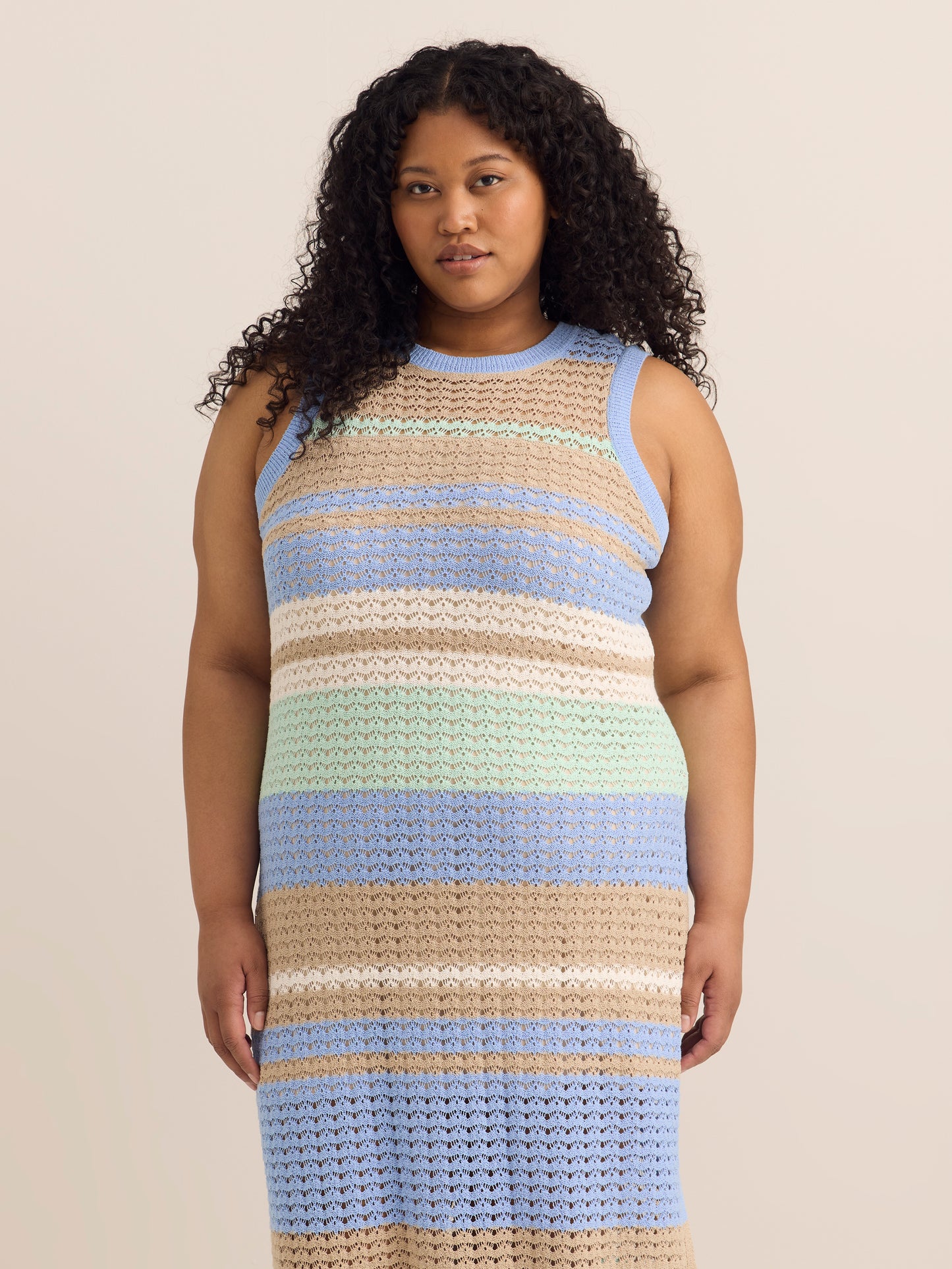 Brand plus size sleeveless crochet knit maxi dress for women – Penningtons