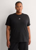 Black Short-Sleeve Crewneck Tee with Small Logo - adidas