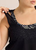 Black Wave-Print Fooler Tankini Top - Active Zone