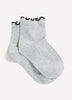 Ankle Socks with Contrasting Lettuce Edge