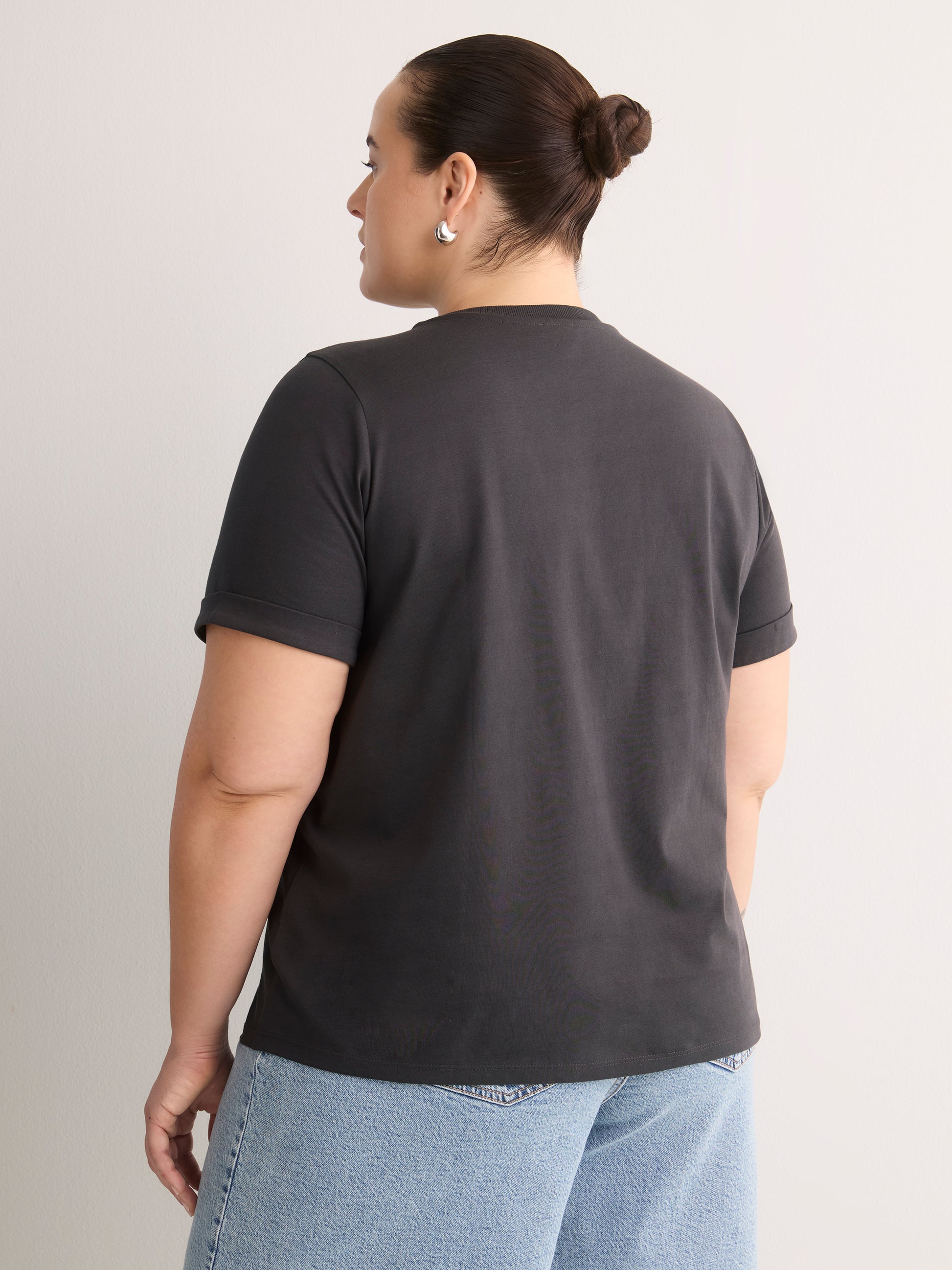 Straight-Fit Crew-Neck T-Shirt with Embroidered Front