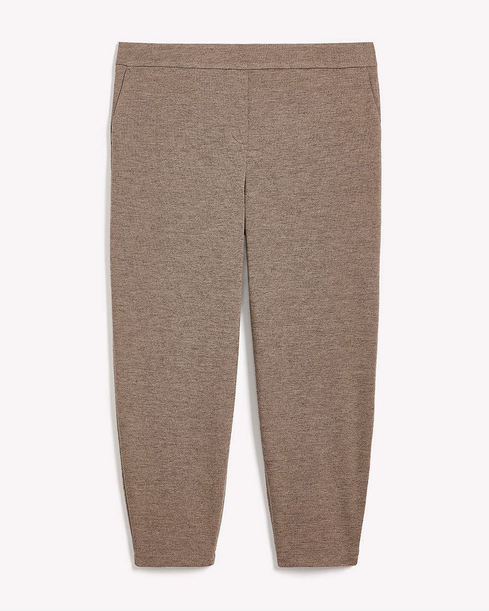 Pull-On Barrel-Leg Knit Pant