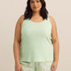 Green Rib Tank Top and Ice Cream-Print Boxer Pyjama Set - ti Voglio