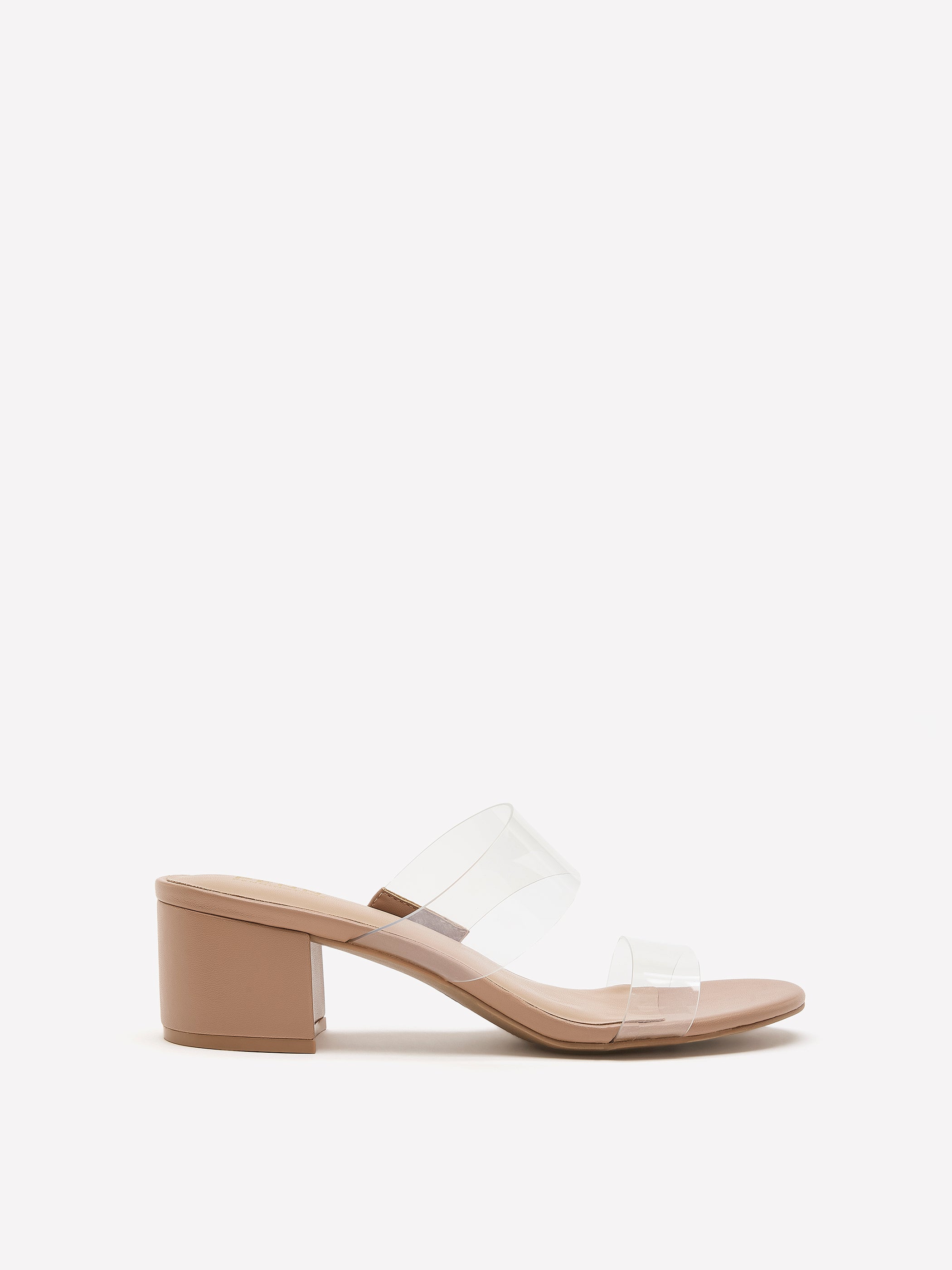 Wide Width, Lorra Clear Two-Band Slip-On Sandal