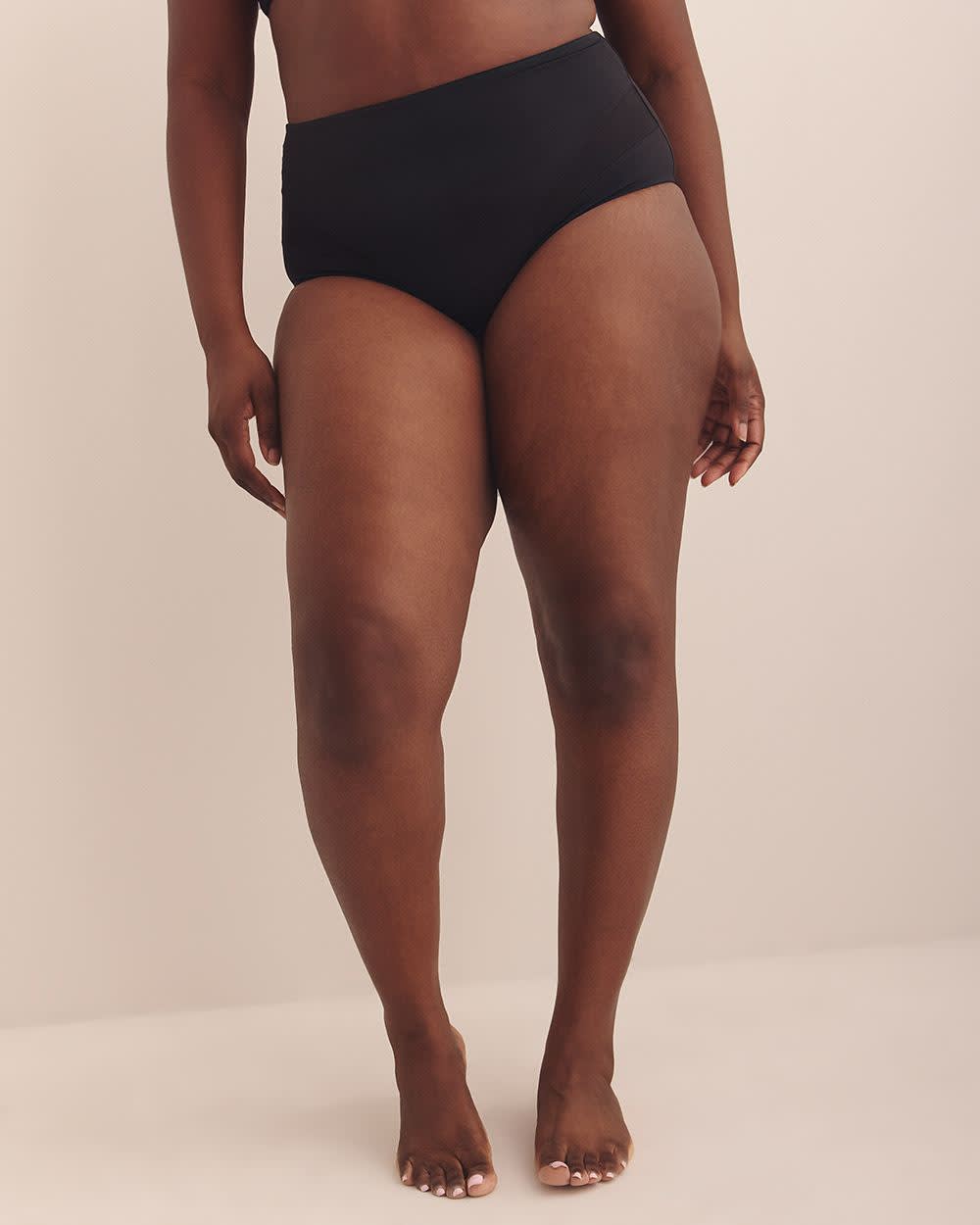 Culotte à maintien léger en microfibre avec insertions en mailles - Déesse Collection