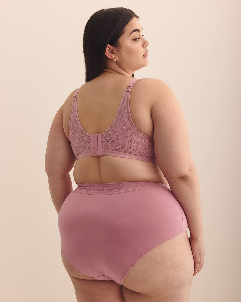 Unlined Pink Underwire Geometric Lace Bra - ti Voglio