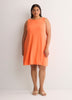Responsible, Ribbed Sleeveless Boat Neck Swing Dress