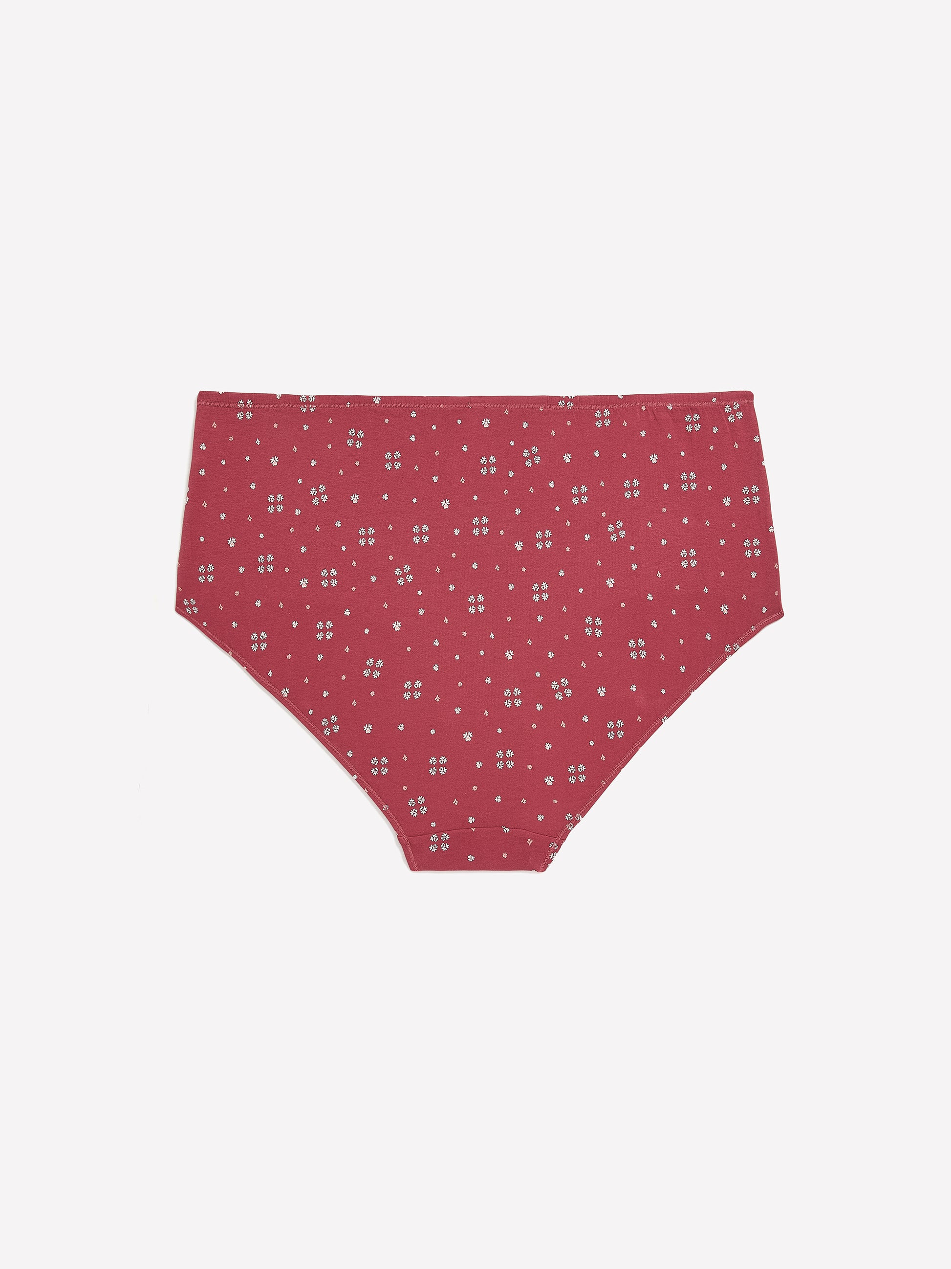 Red Cotton Full Brief with Heart Print - tiVOGLIO