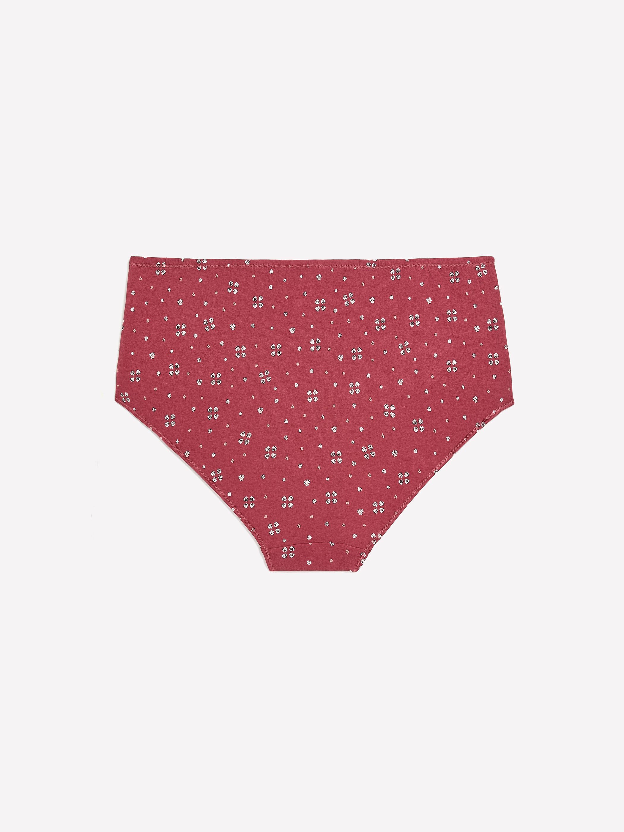 Red Cotton Full Brief with Heart Print - tiVOGLIO