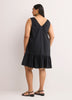 Sleeveless V-Neck Pull-On Swing Dress
