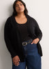 Cotton-Blend Tunic Cardigan