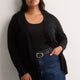 Cotton-Blend Tunic Cardigan