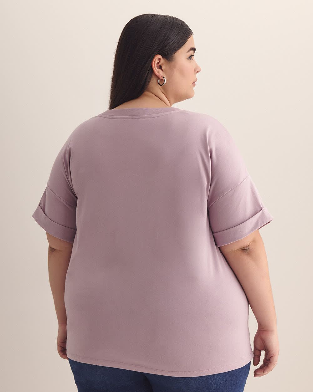 T-shirt col rond, coupe carrée - Essentiels PENN.