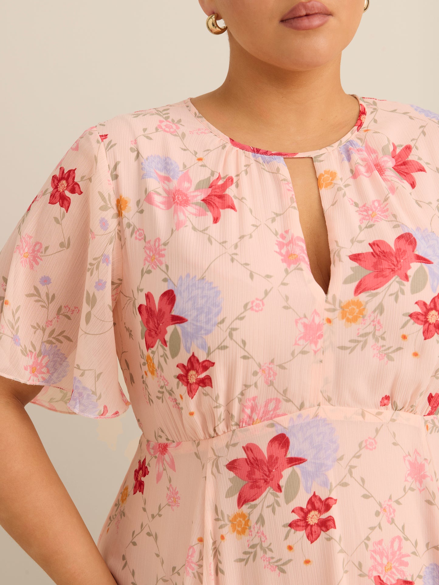 Fit-and-Flared Maxi Cocktail Dress - Addition Elle